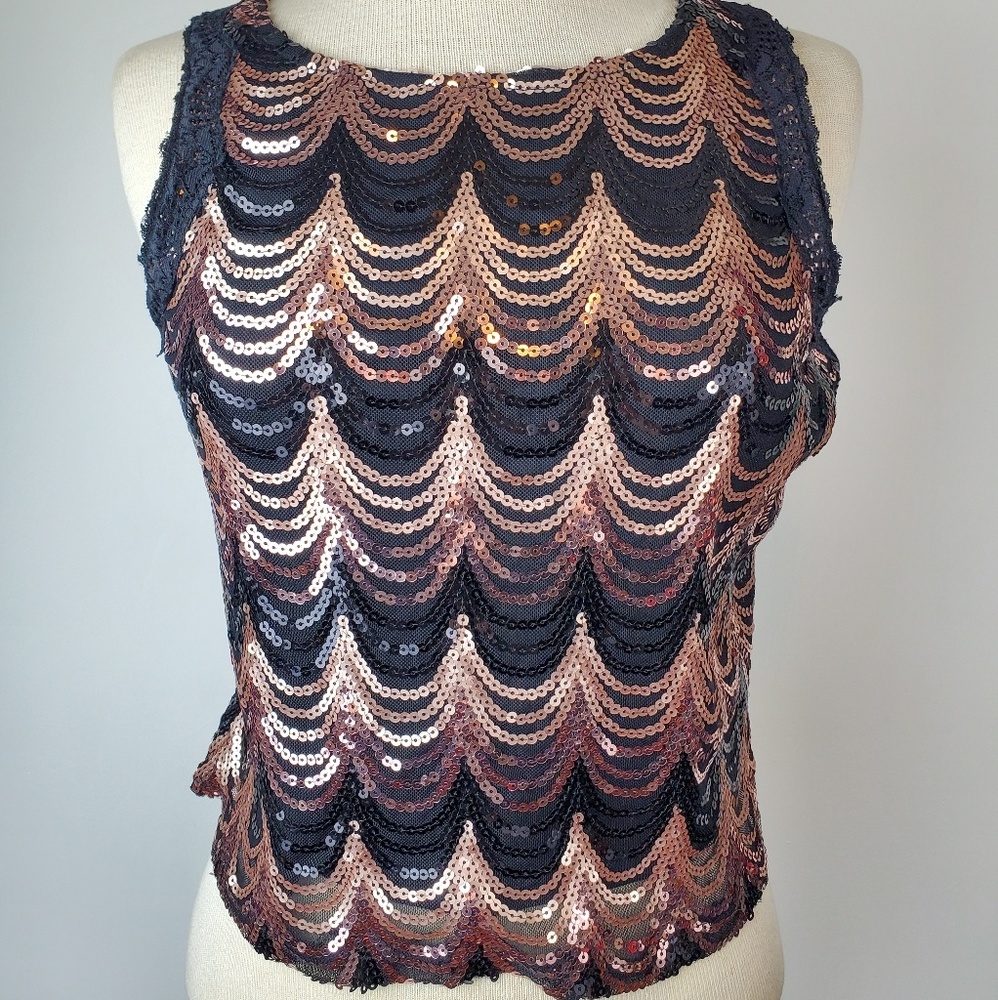 L8ter Tank Top gold Sequins     A30-20